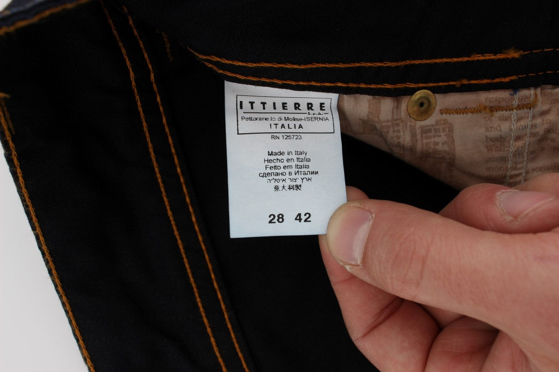Blauwe katoenen slim fit jeans