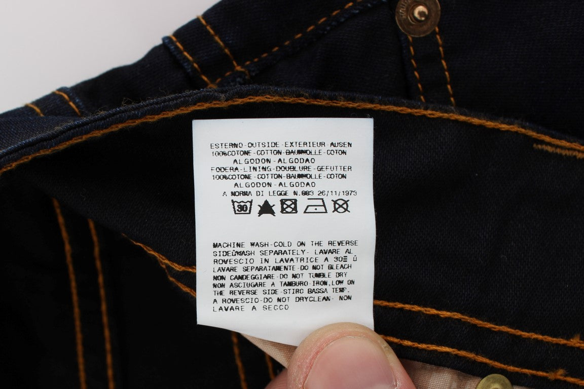 Blauwe katoenen slim fit jeans