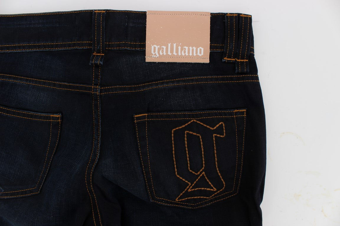 Blauwe katoenen slim fit jeans