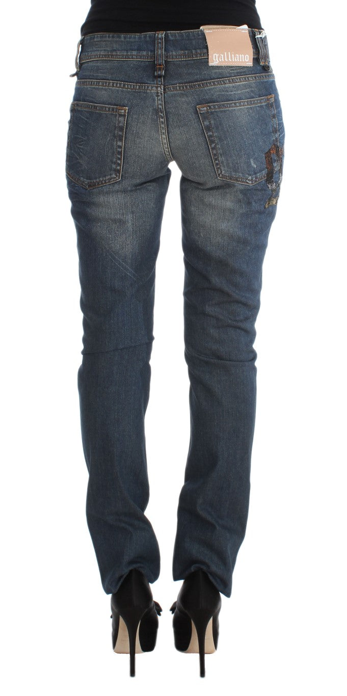 Blue Wash Katoenmix Slim Fit Jeans