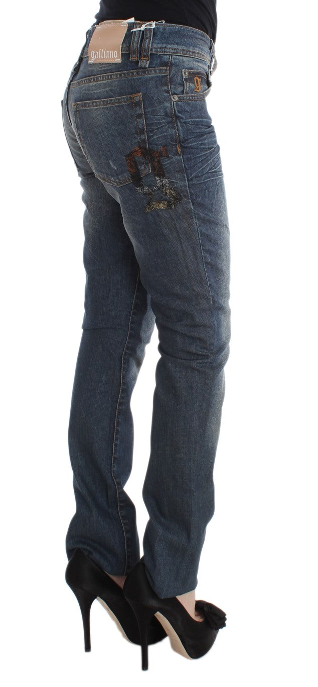 Blue Wash Katoenmix Slim Fit Jeans