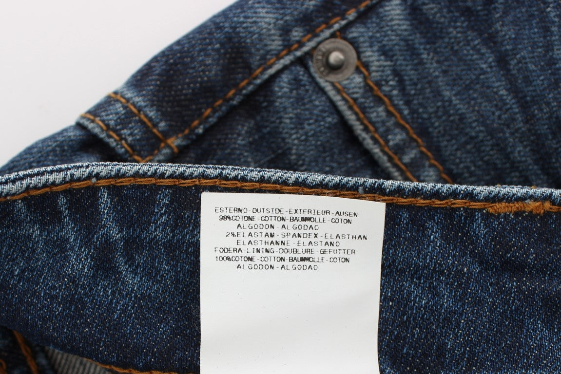 Blue Wash Katoenmix Slim Fit Jeans