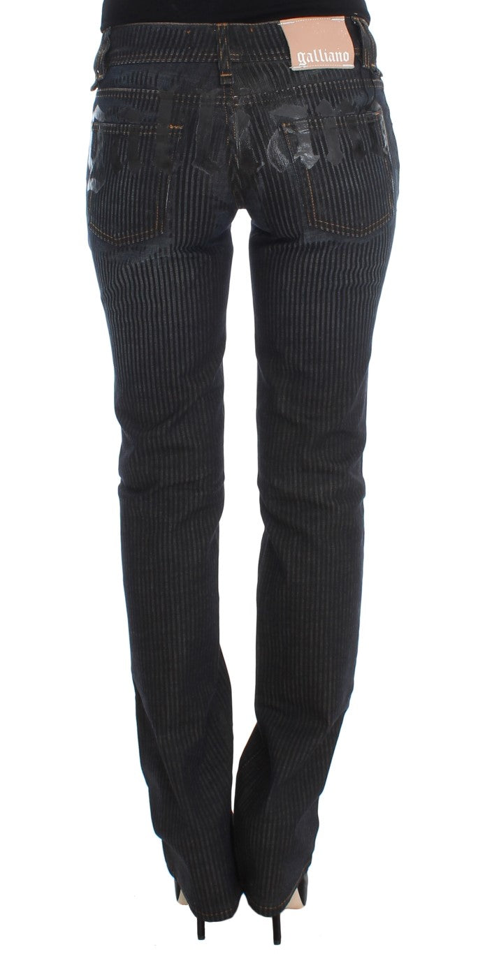 Blue Wash Katoenmix Slim Fit Bootcut Jeans