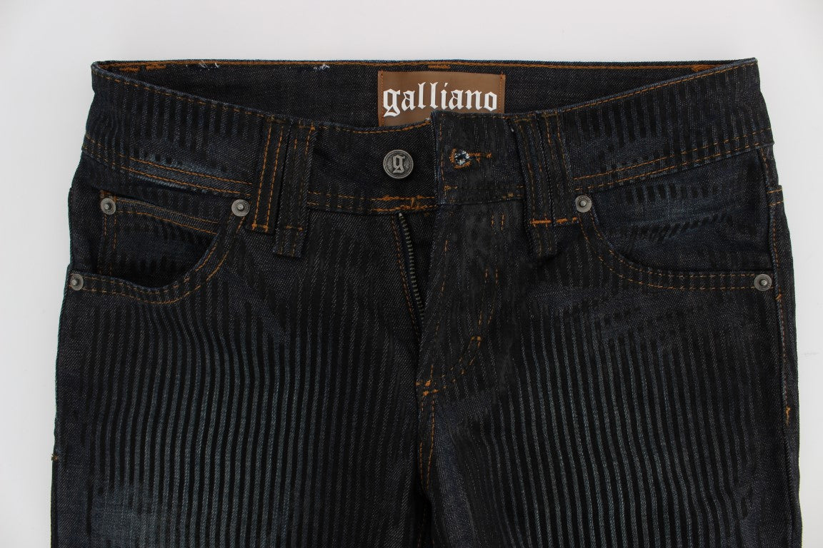Blue Wash Katoenmix Slim Fit Bootcut Jeans