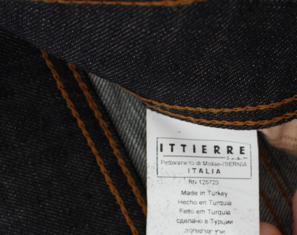 Blue Wash Katoenmix Slim Fit Bootcut Jeans
