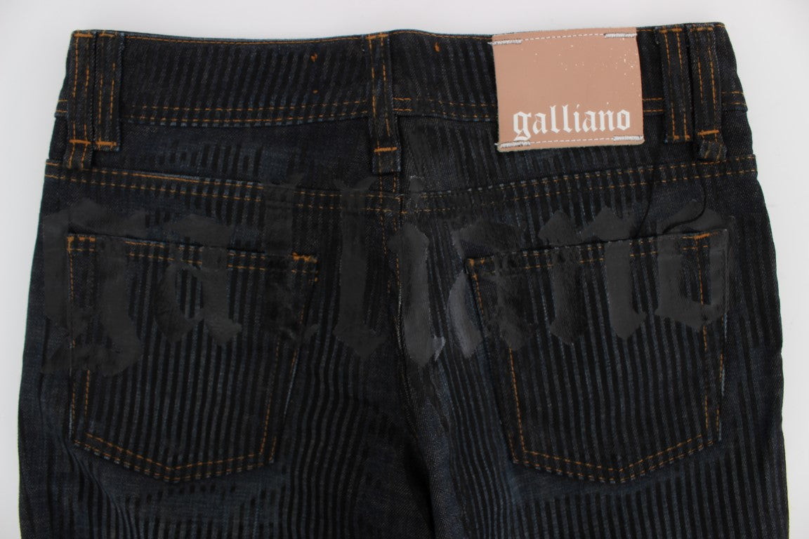 Blue Wash Katoenmix Slim Fit Bootcut Jeans