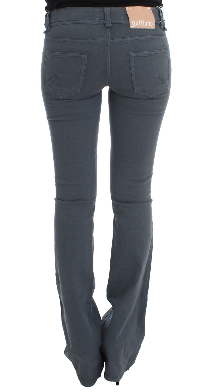 Blauwe katoenmix slim fit bootcut jeans
