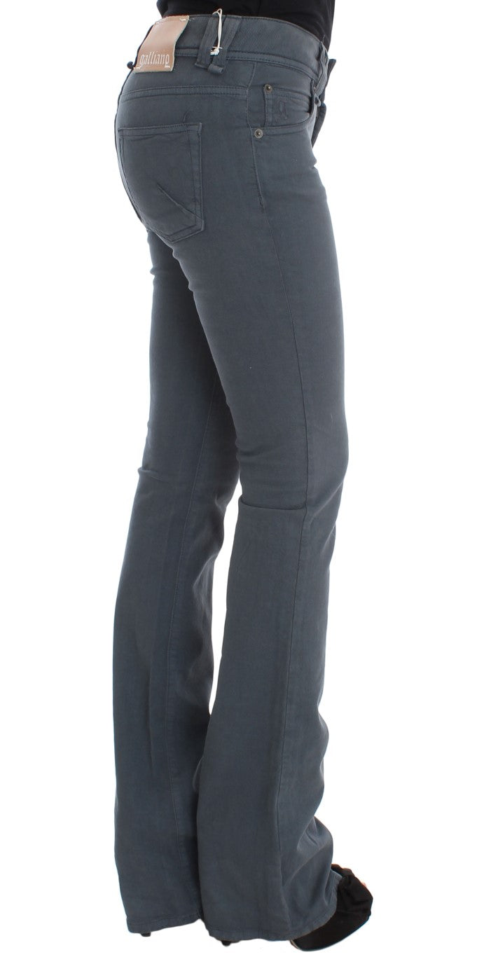 Blauwe katoenmix slim fit bootcut jeans