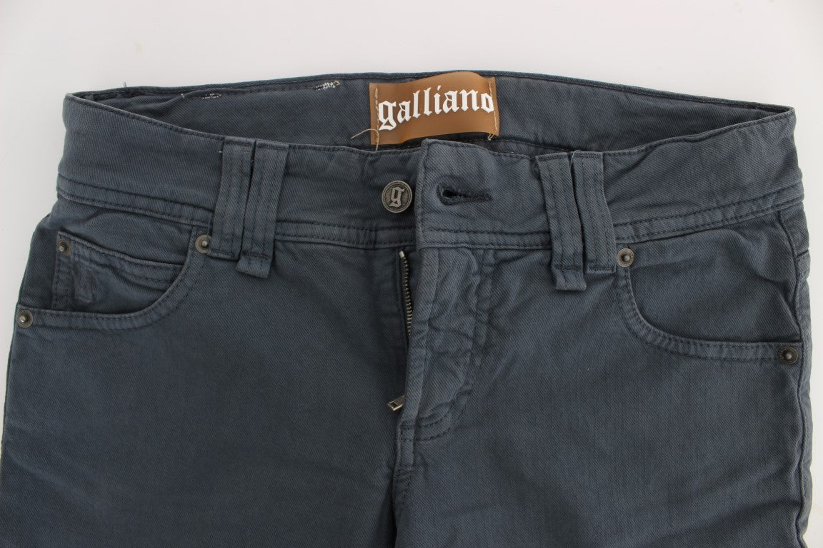 Blauwe katoenmix slim fit bootcut jeans