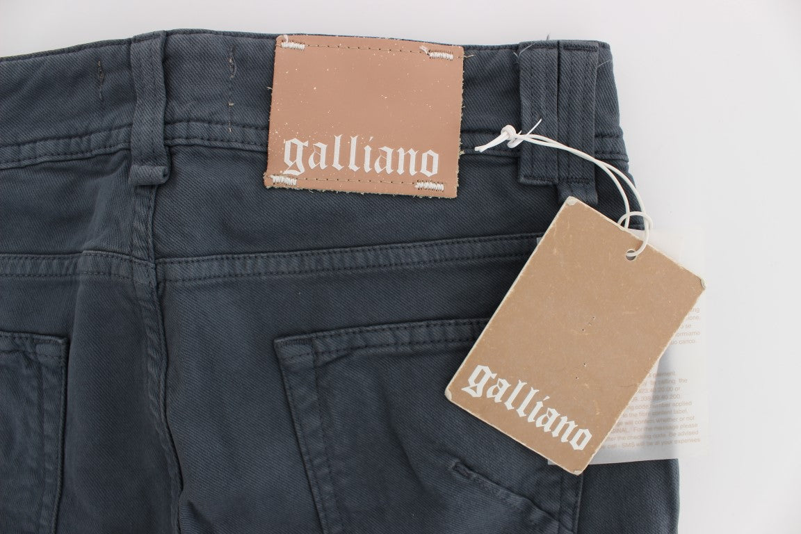 Blauwe katoenmix slim fit bootcut jeans