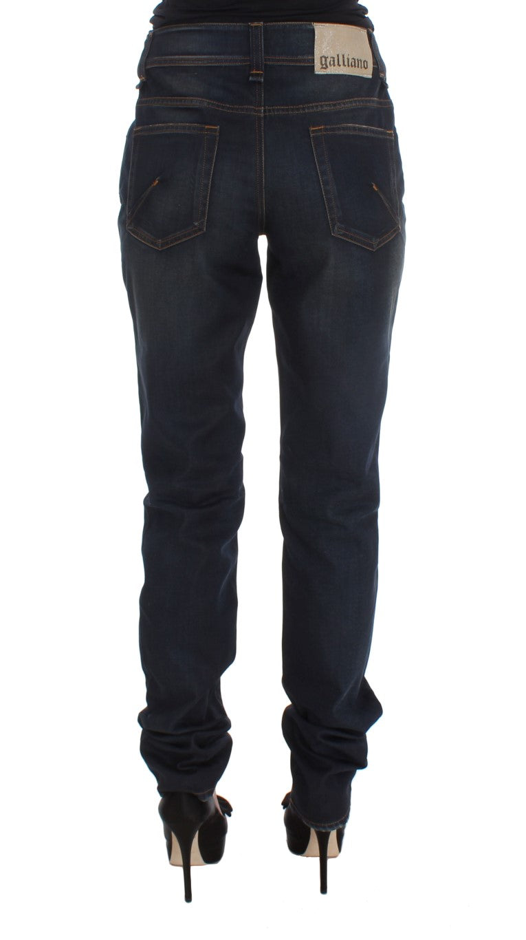 Boyfriend Fit Jeans met blauwe wassing van katoenmix