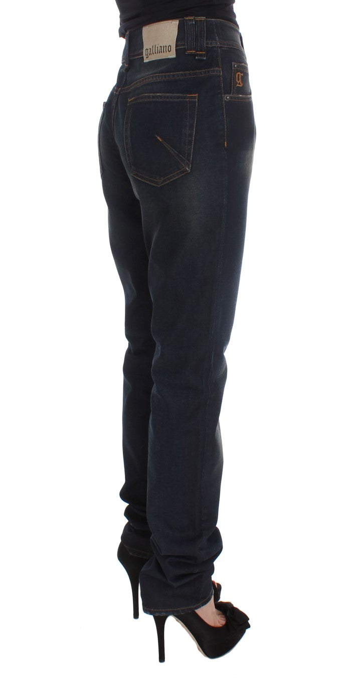 Boyfriend Fit Jeans met blauwe wassing van katoenmix