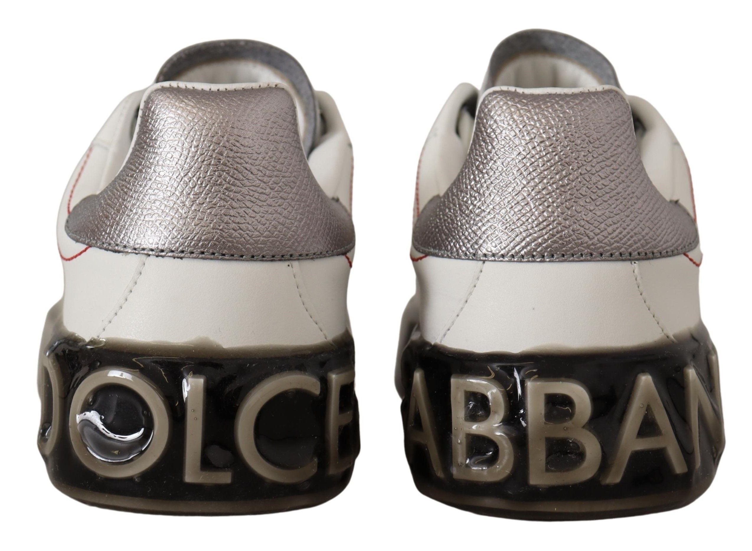 Witte leren schoenen dames logo Portofino sneakers