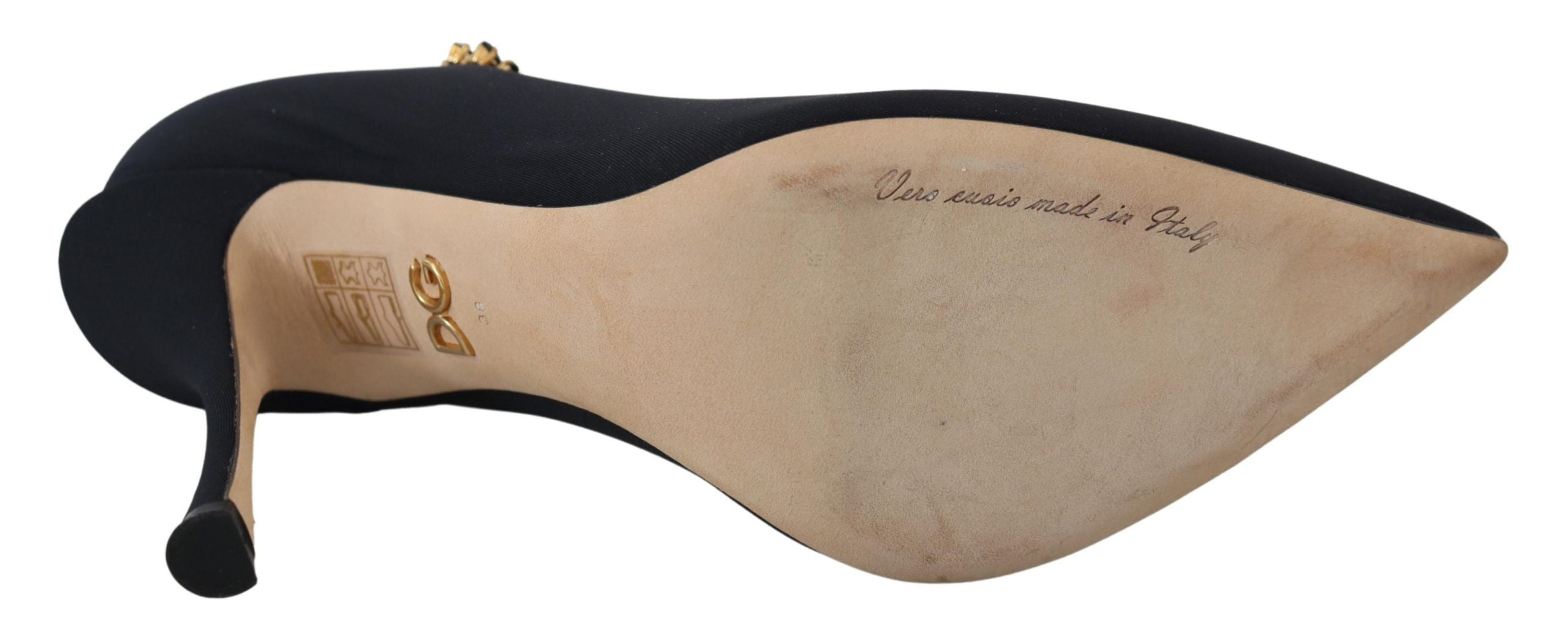 Zwarte sokken stretch kristal pumps schoenen