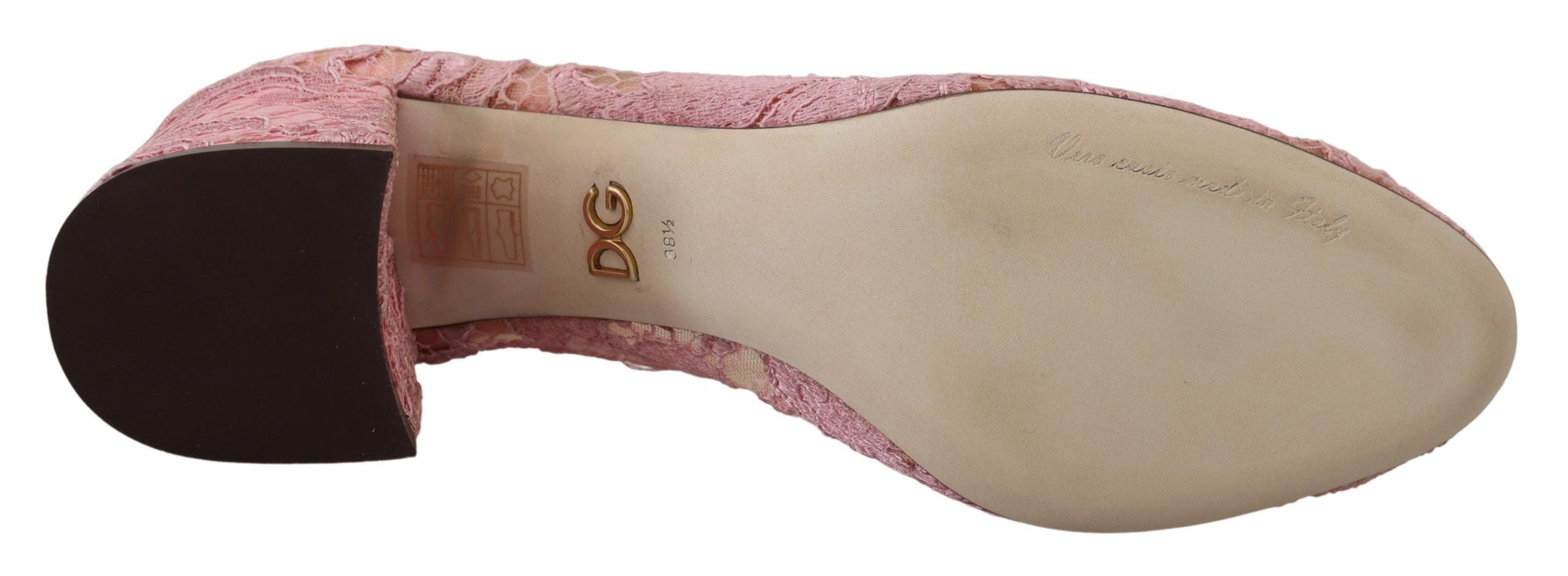 Roze Taormina Lace Crystal Pumps Pastel Schoenen