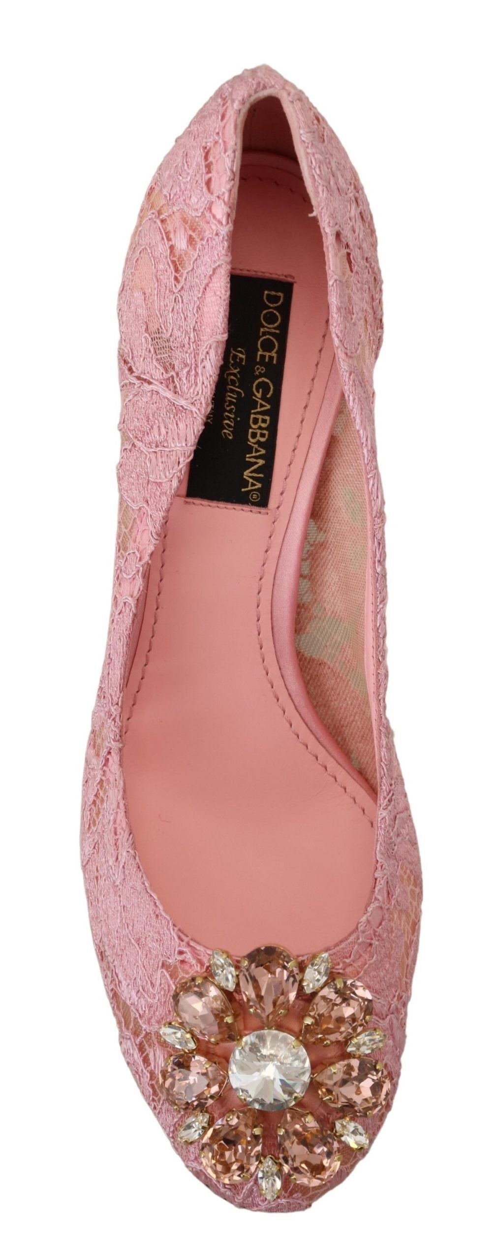 Roze Taormina Lace Crystal Pumps Pastel Schoenen