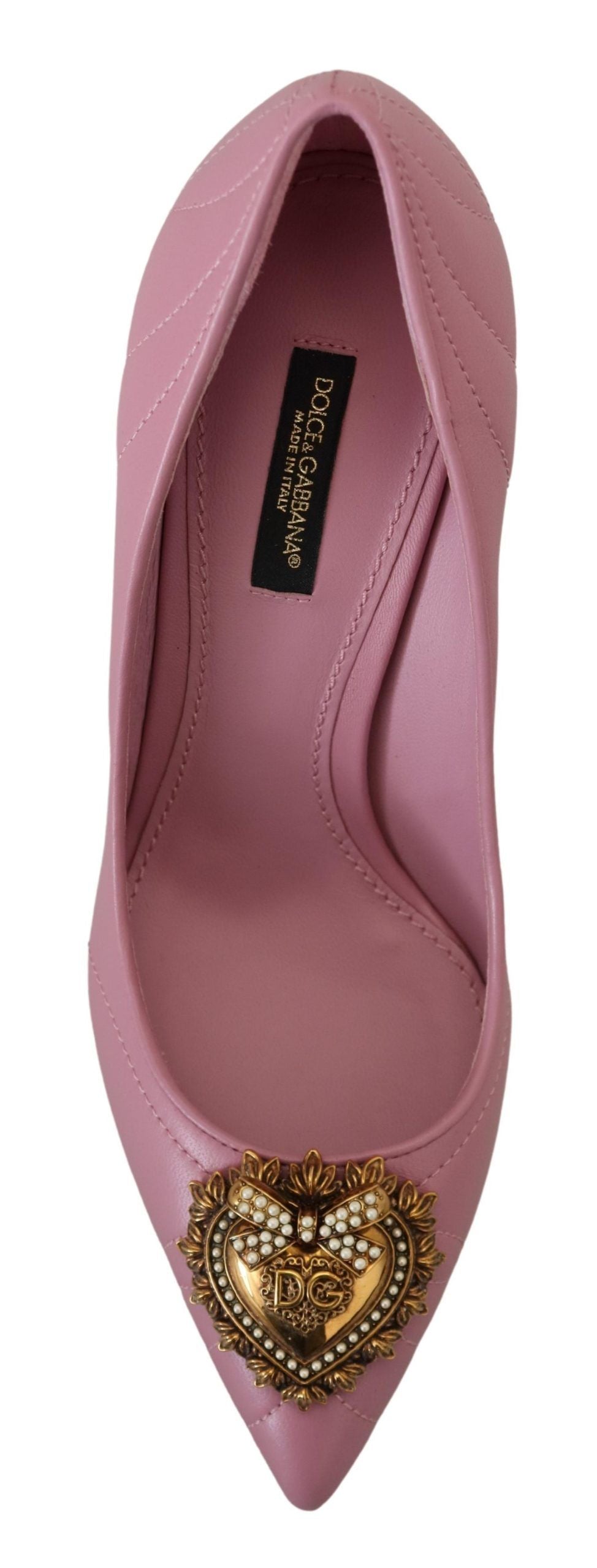 Roze leren hart DEVOTION hakken pumps schoenen