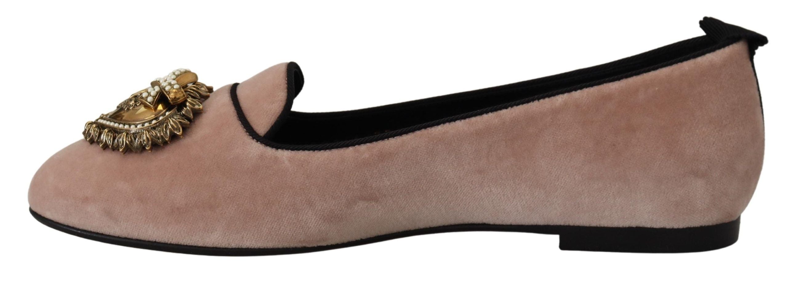 Roze fluwelen instappers, loafers en platte schoenen