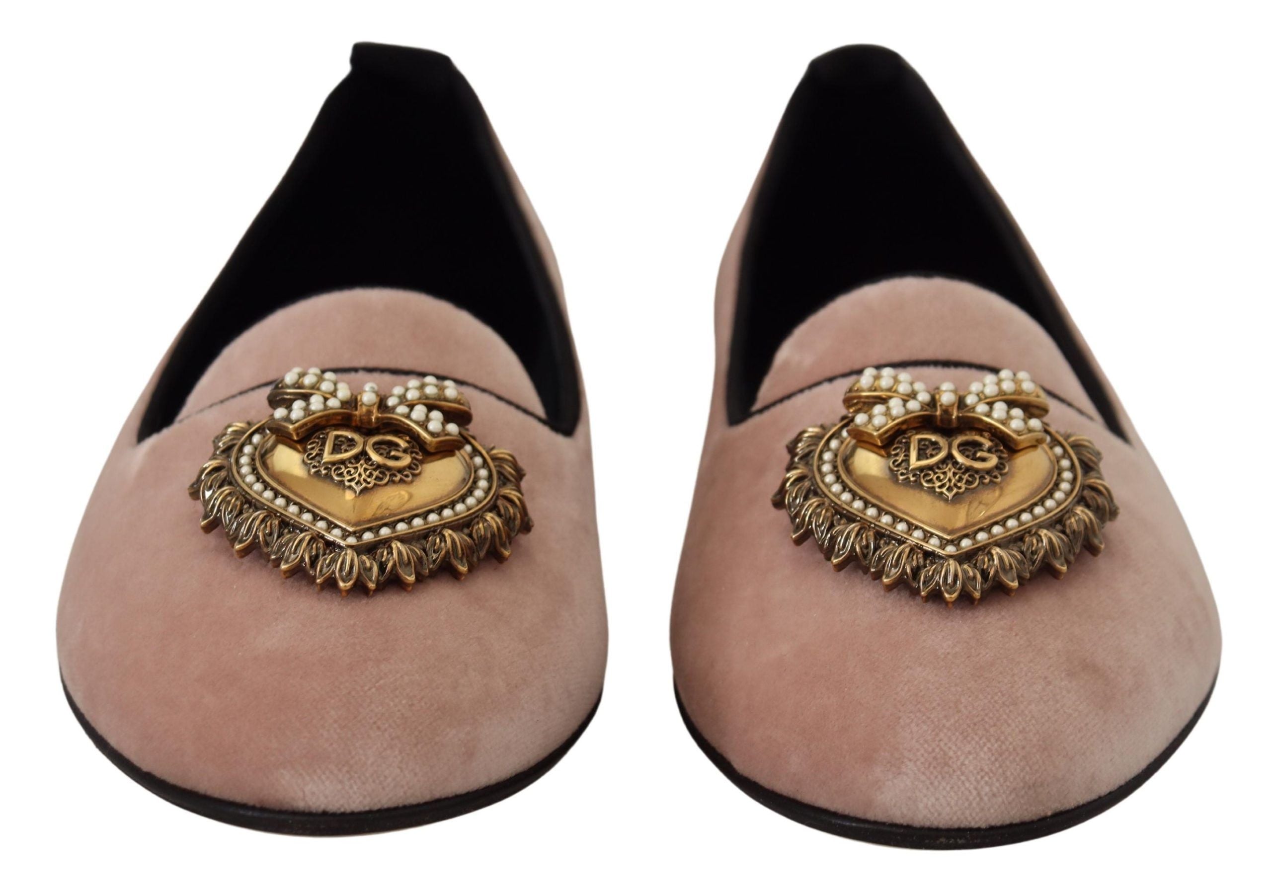 Roze fluwelen instappers, loafers en platte schoenen