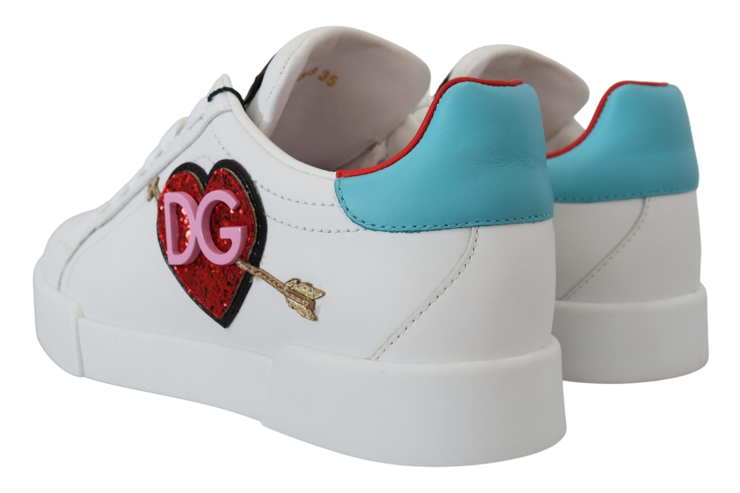 Witte leren sneaker Portofino Logo Heart Shoes