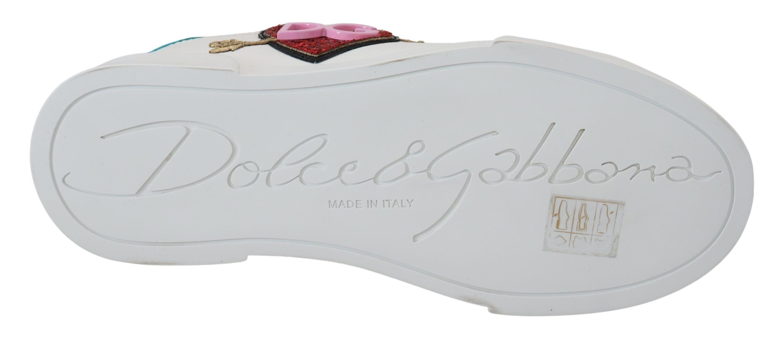 Witte leren sneaker Portofino Logo Heart Shoes