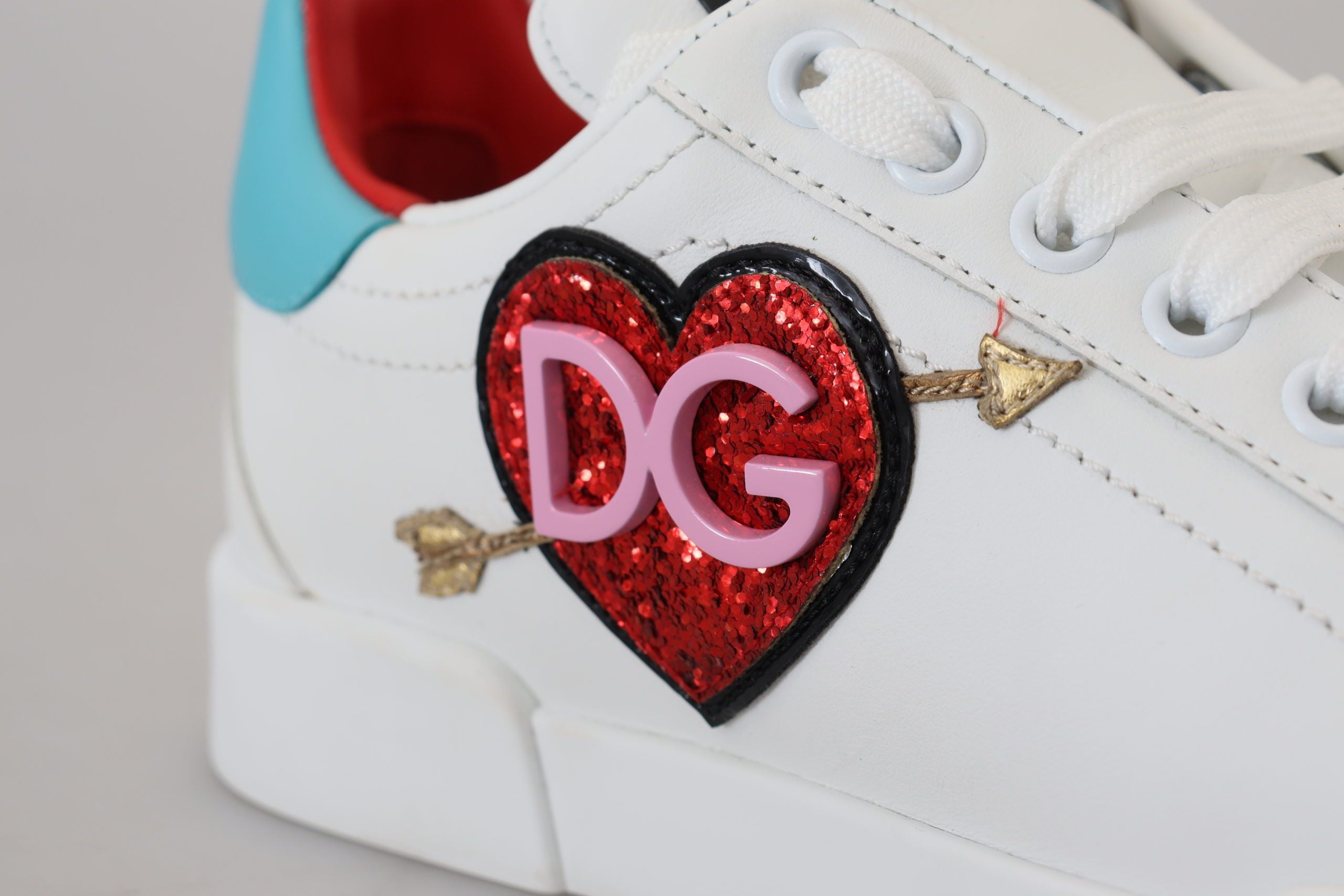 Witte leren sneaker Portofino Logo Heart Shoes