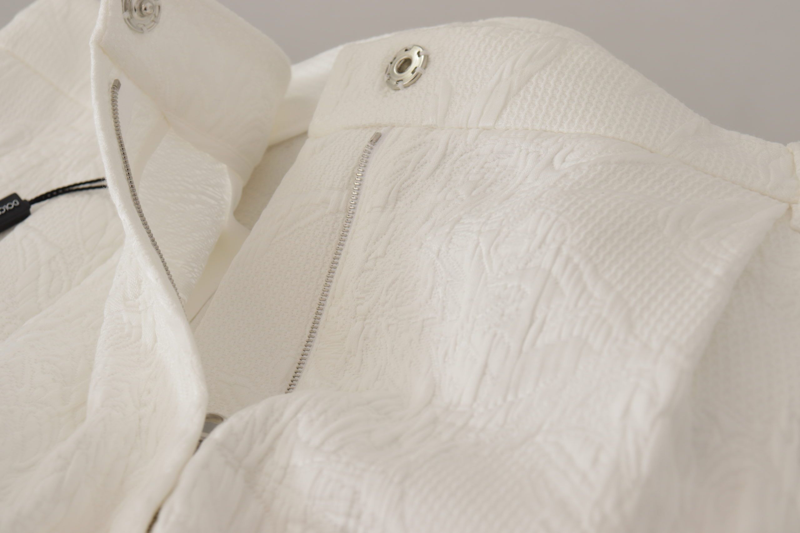 Witte katoenen culotte shorts met hoge taille