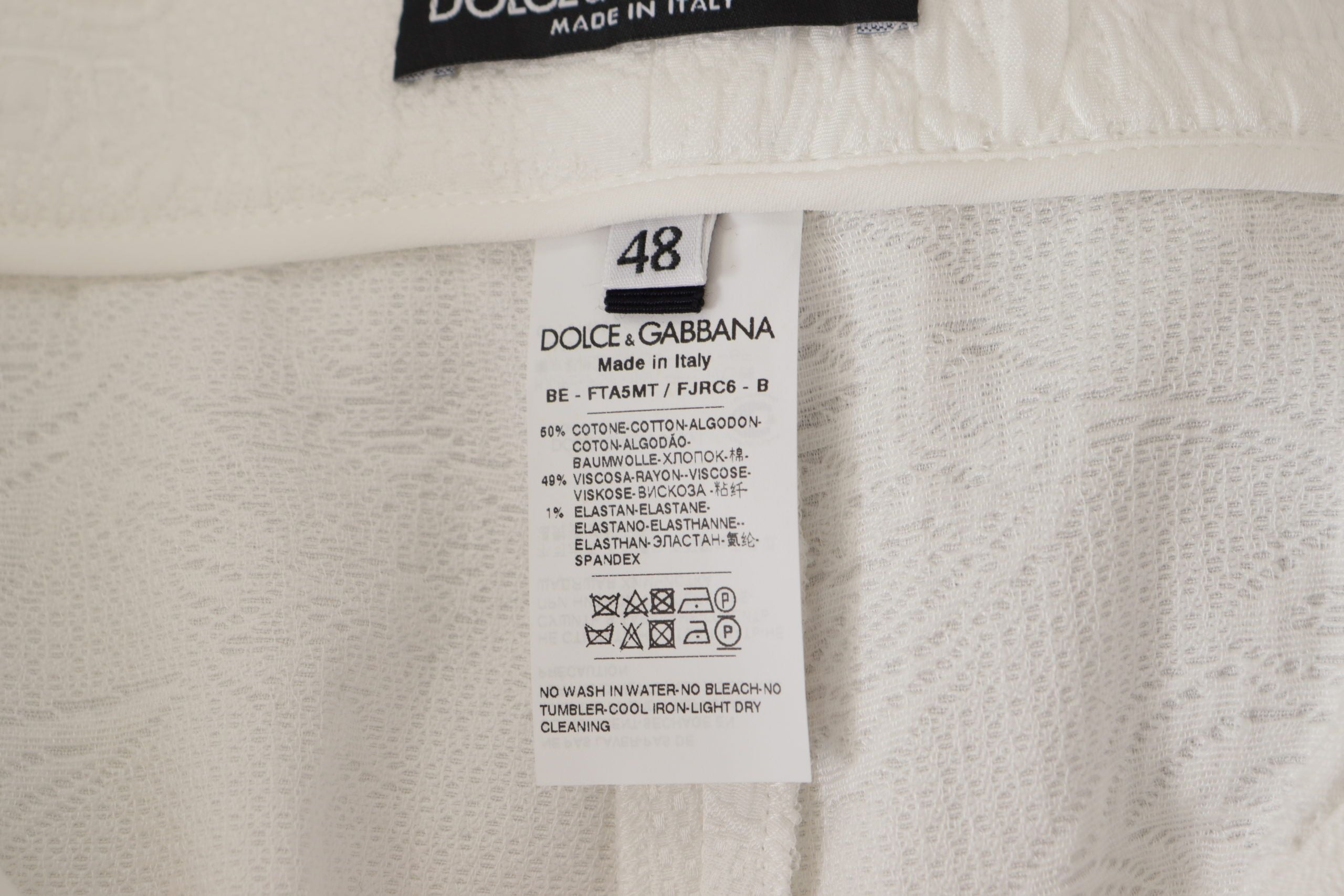 Witte katoenen culotte shorts met hoge taille