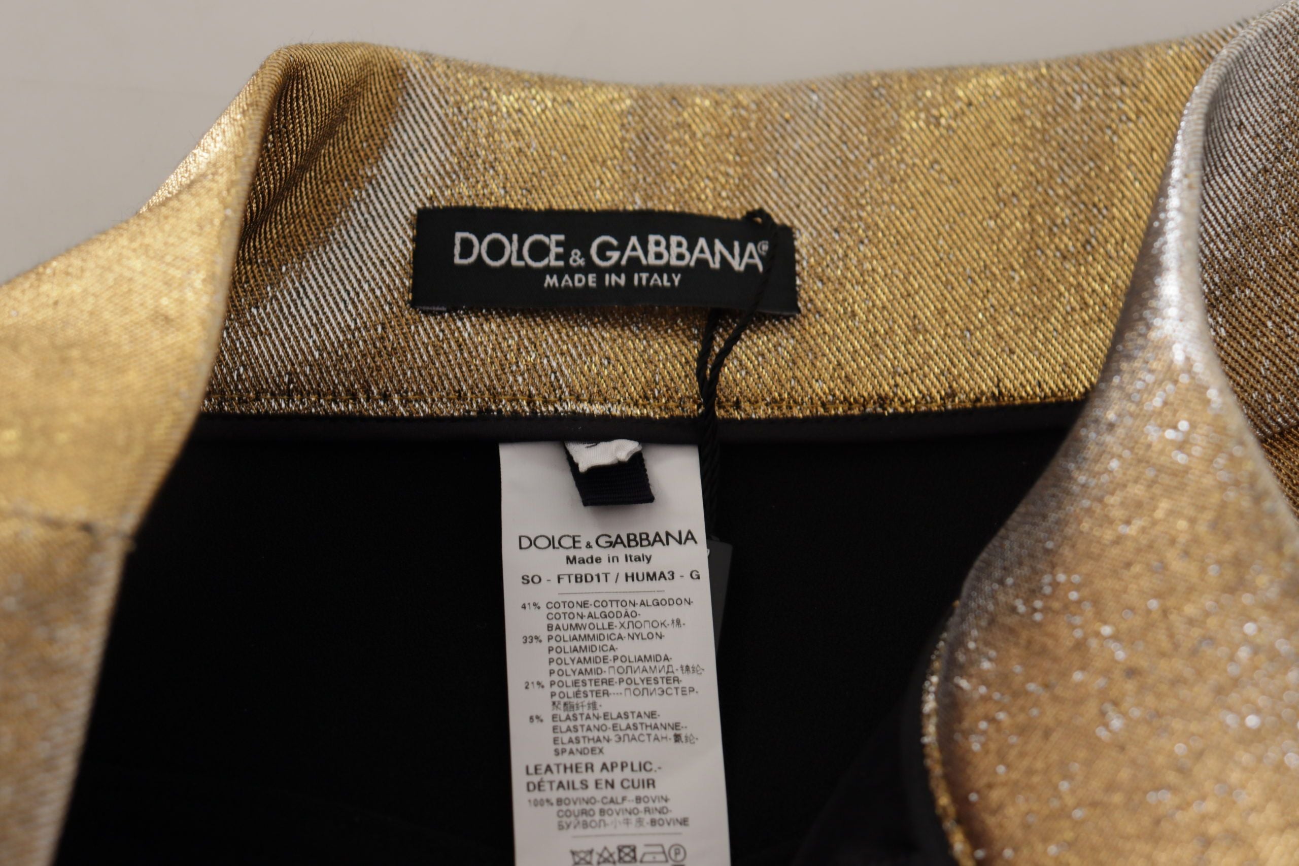 Goudkleurige glittershorts van katoenmix
