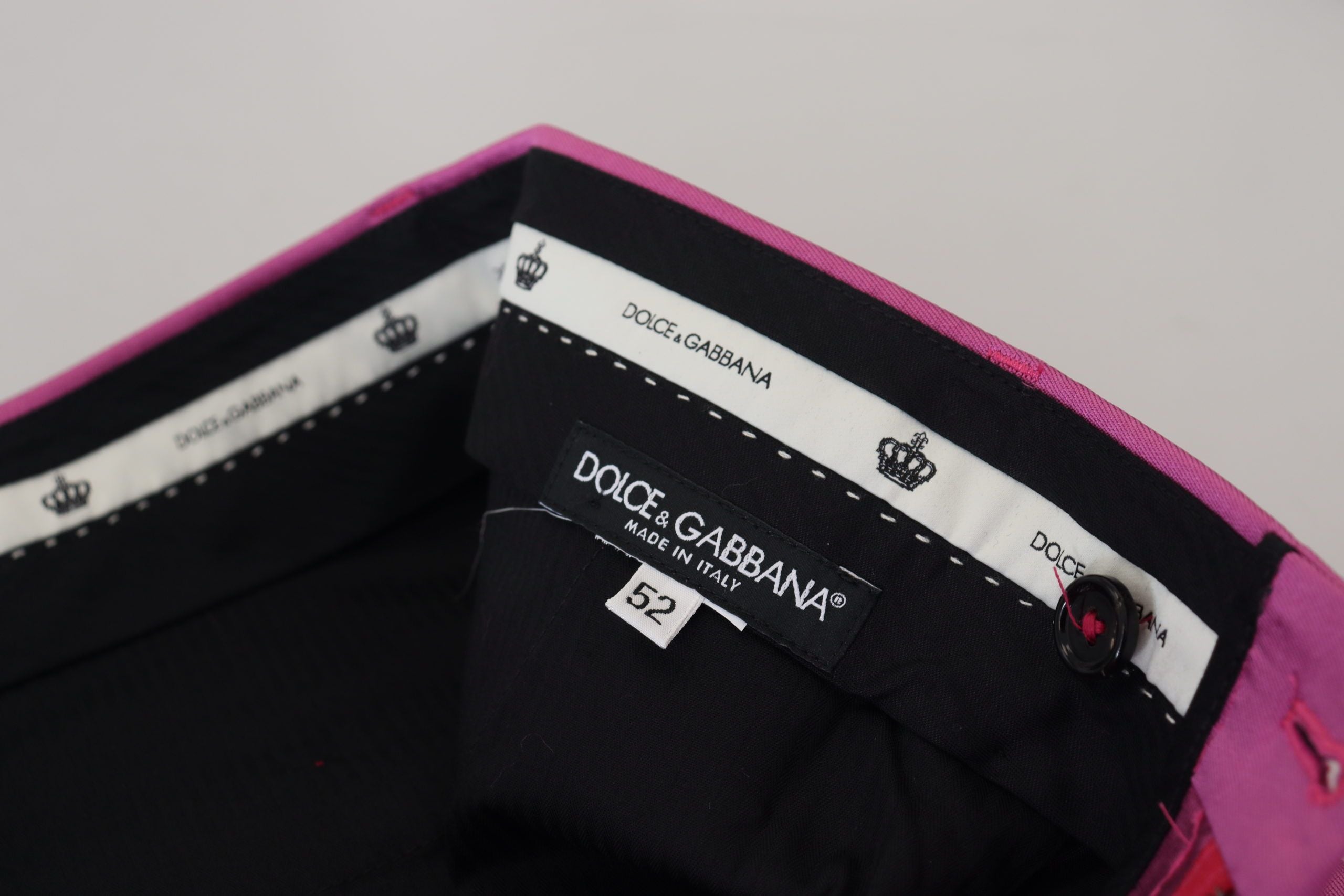 Roze zijden slanke broek, formele broek