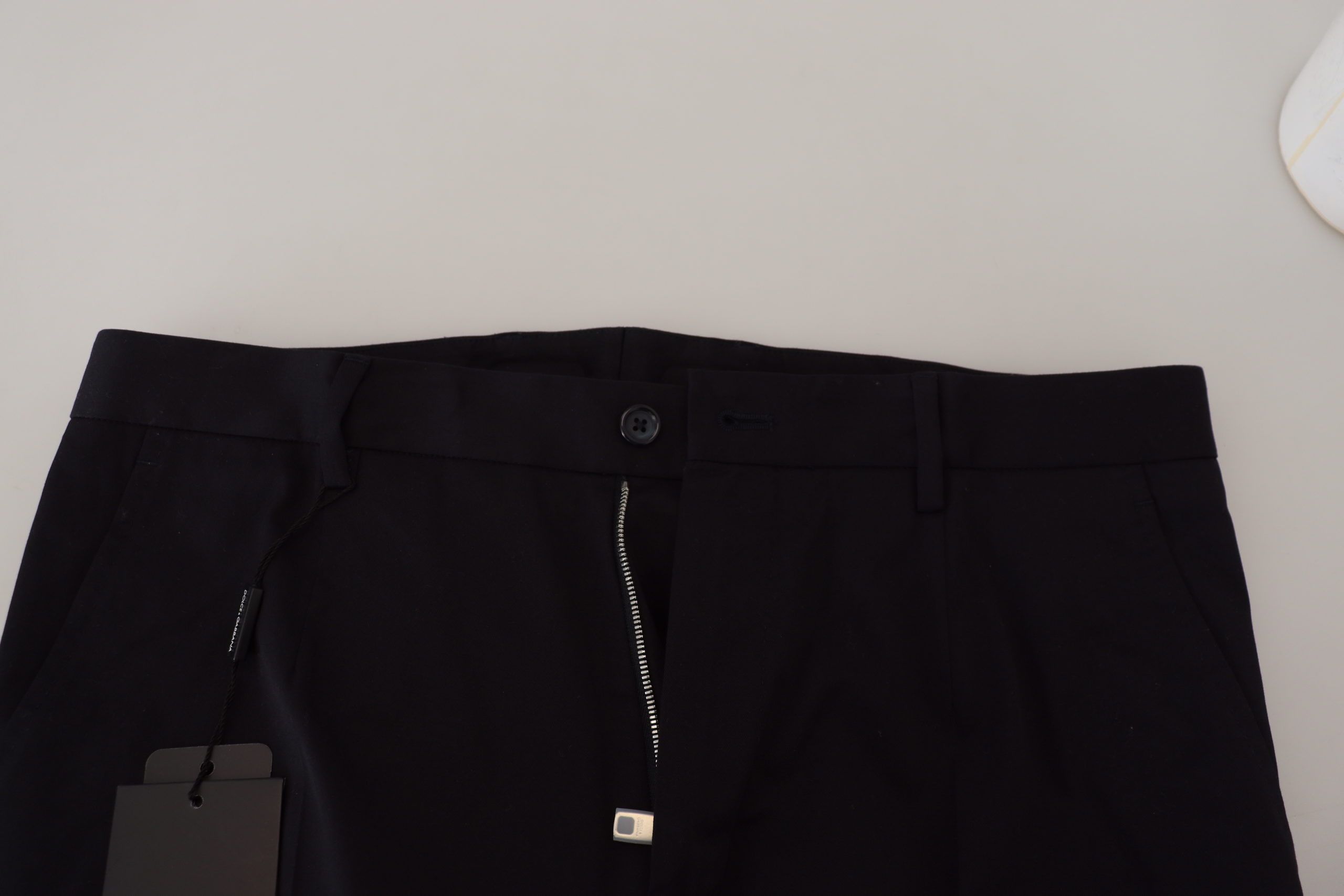 Blauwe stretch katoenen slim-fit broek Chino's