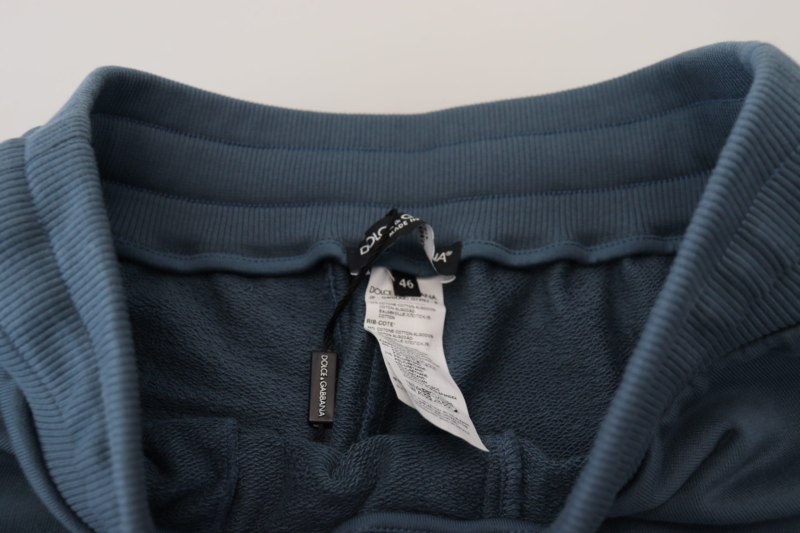 Blauwe katoenen Bermuda casual herenshorts
