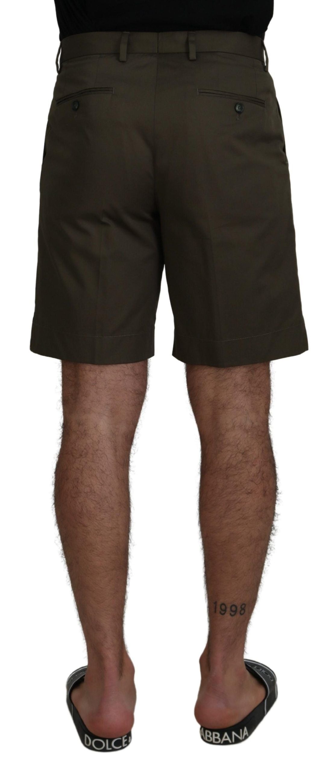Groene chino's katoenen casual shorts