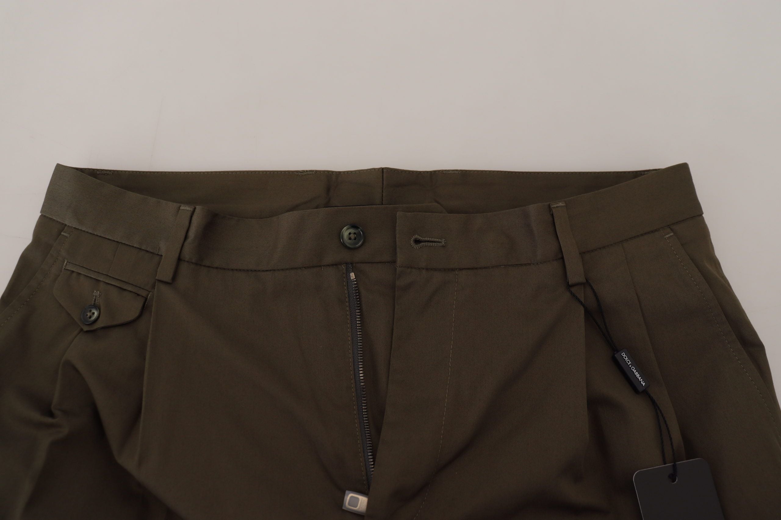 Groene chino's katoenen casual shorts