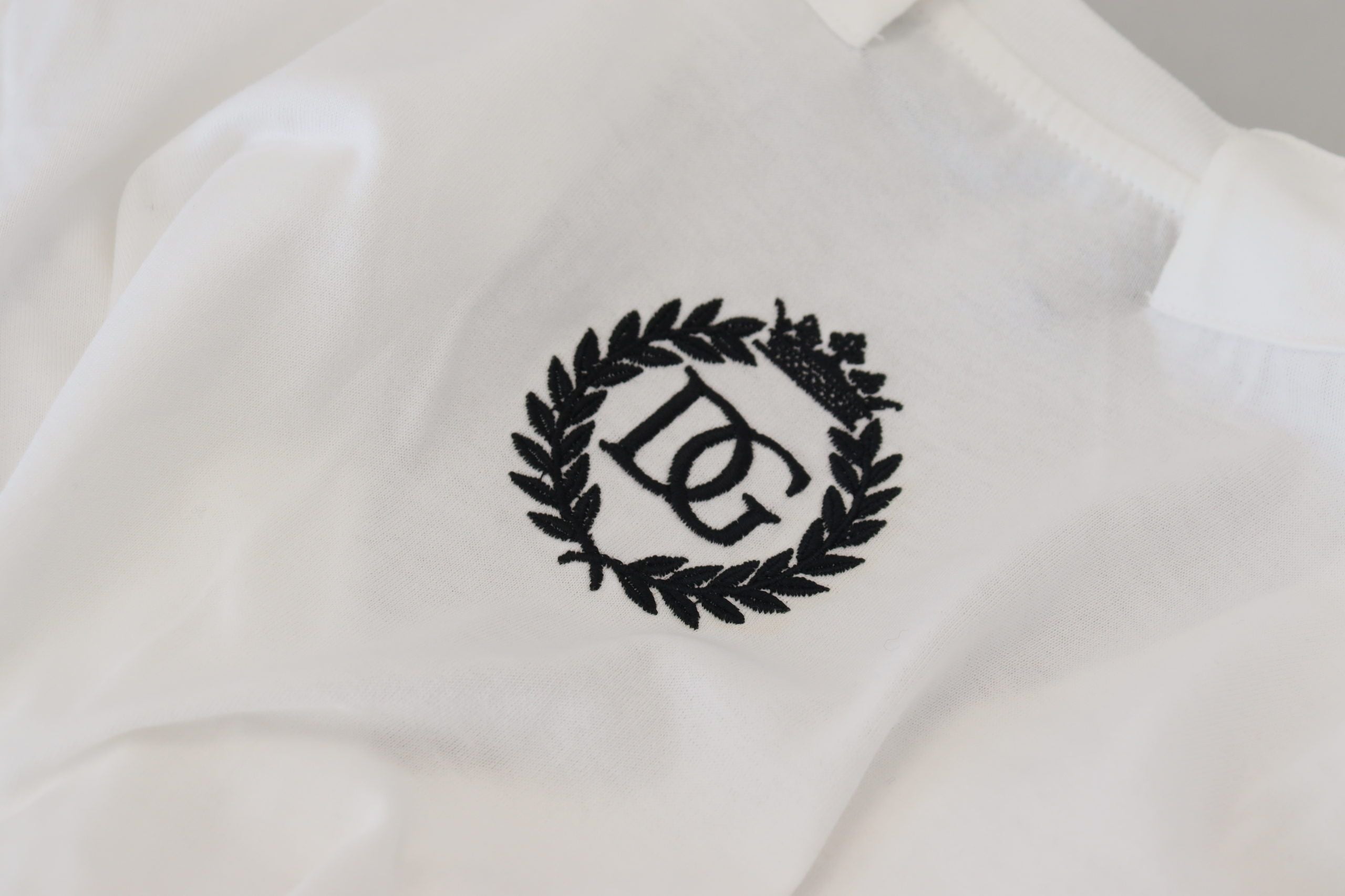 Witte blouse met korte mouwen en V-hals van katoen, T-shirt