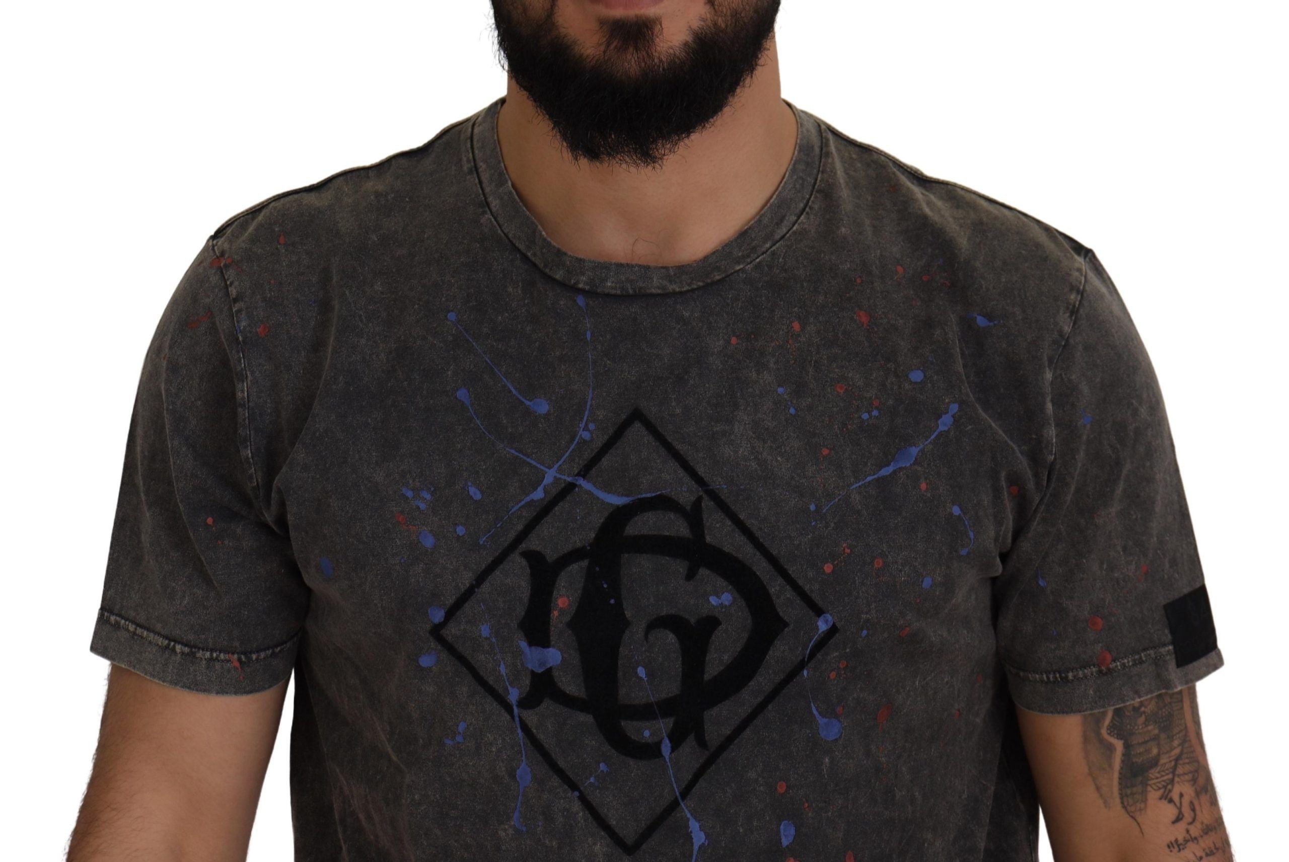 Grijs verkleurd DG-logo T-shirt