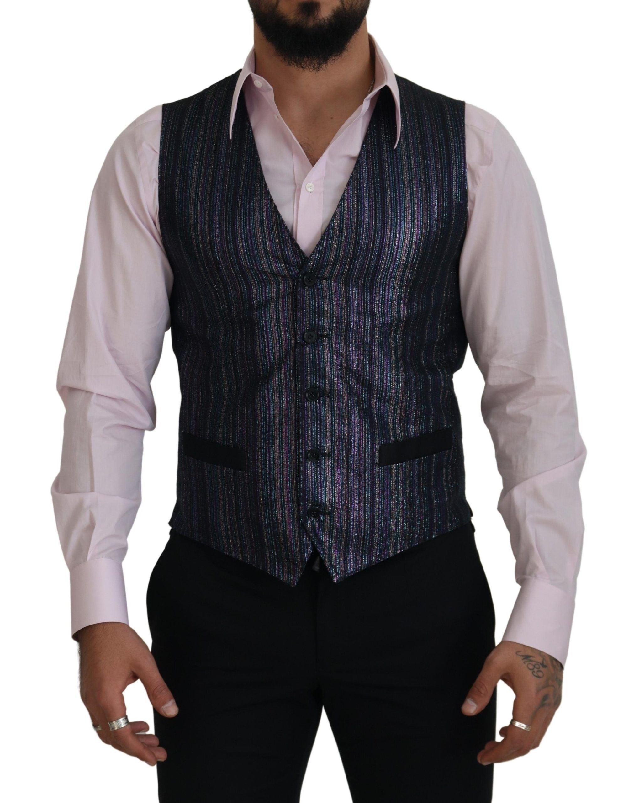 Veelkleurige polyester vestjurk, formeel vest