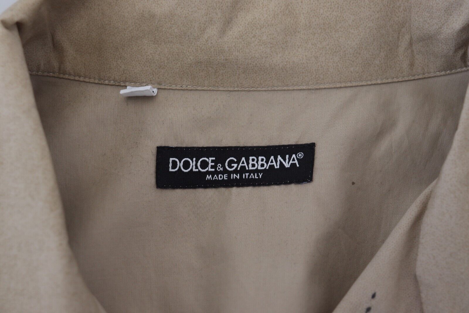 Beige camouflage katoenen overhemd met lange mouwen