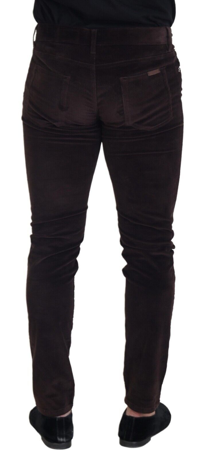 Bruine corduroy heren casual broek