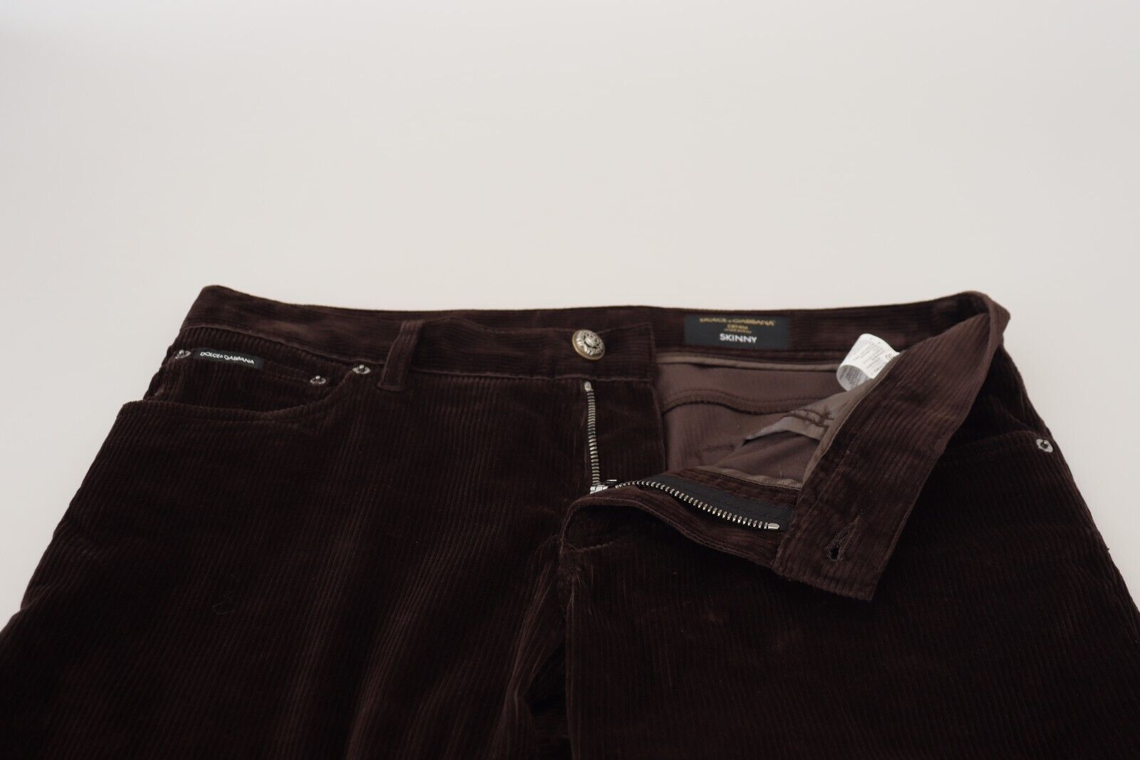 Bruine corduroy heren casual broek