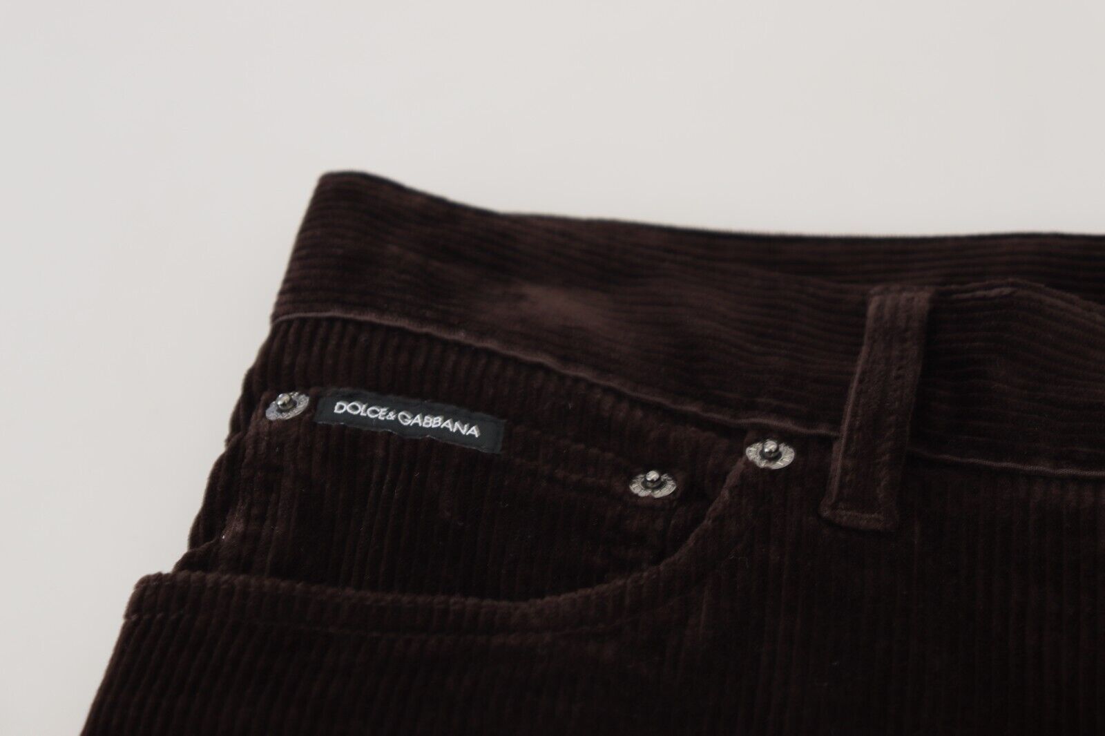 Bruine corduroy heren casual broek