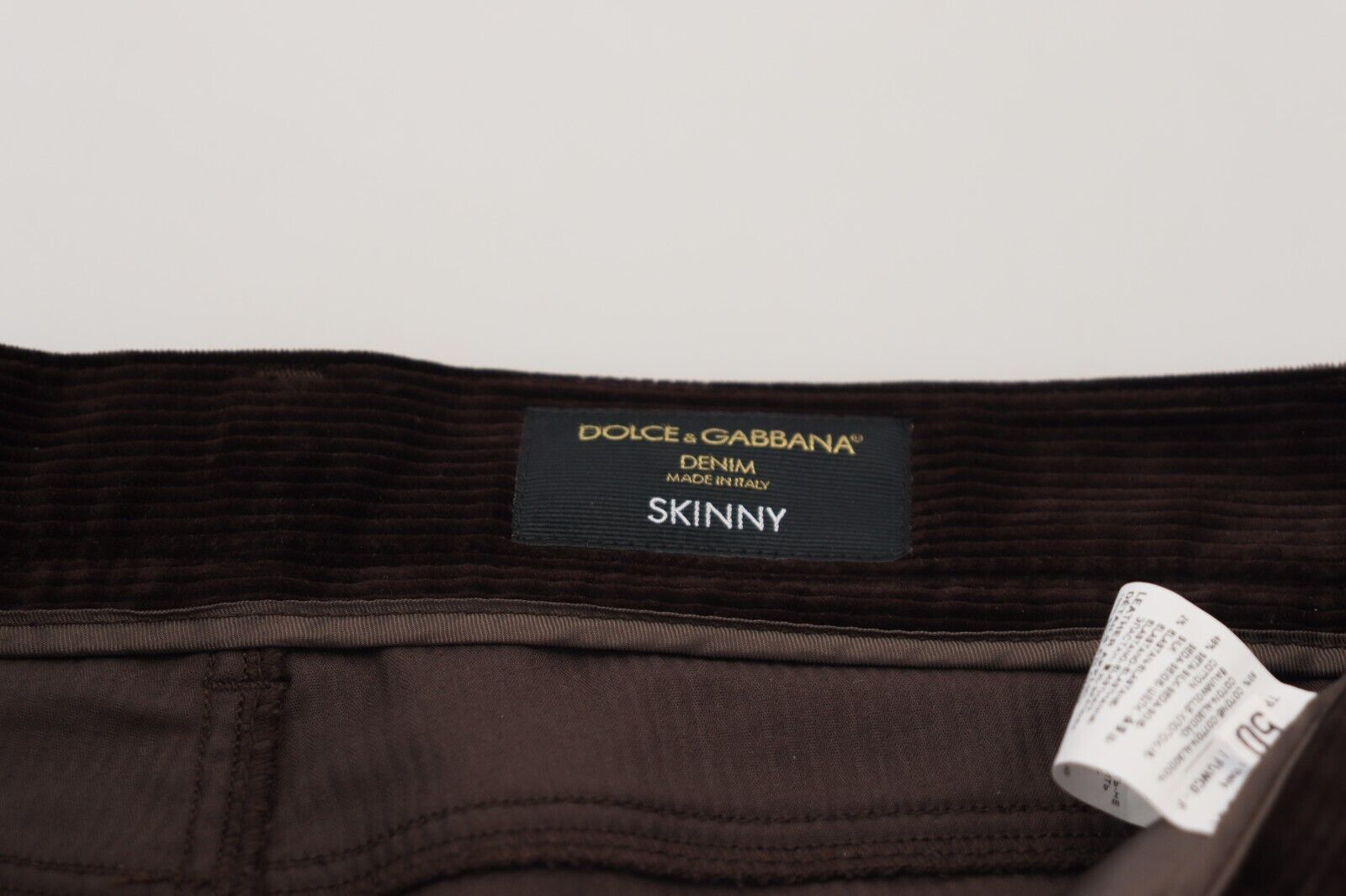 Bruine corduroy heren casual broek