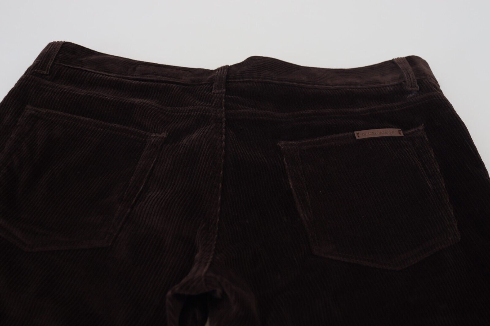 Bruine corduroy heren casual broek