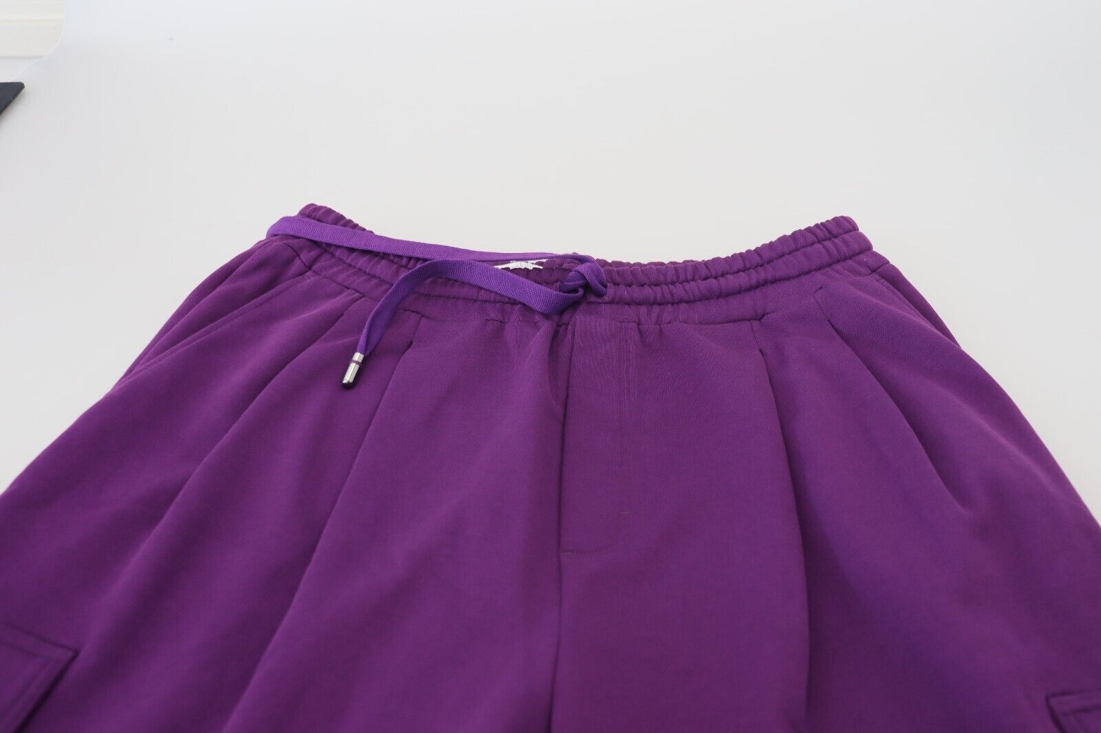 Paarse katoenen cargo joggingbroek