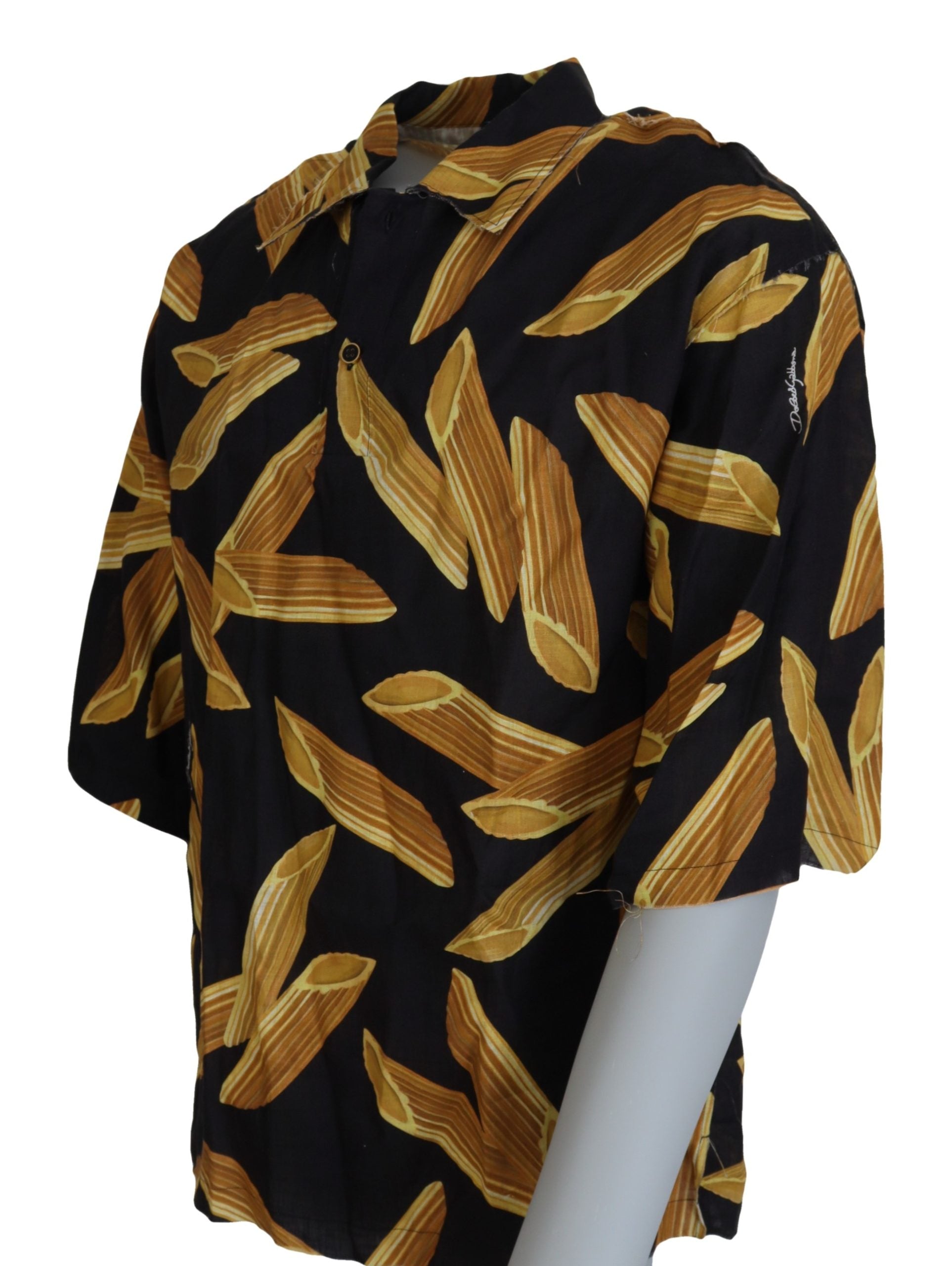 Zwart casual Penne Rigate linnen casual overhemd