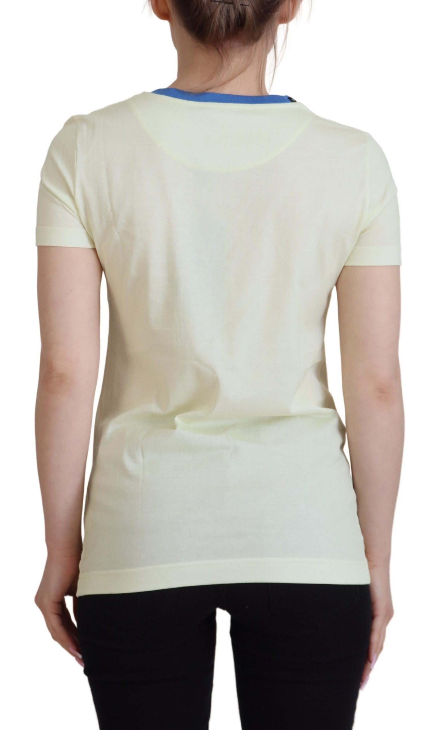 Geel Havanity T-shirt met ronde hals van katoen