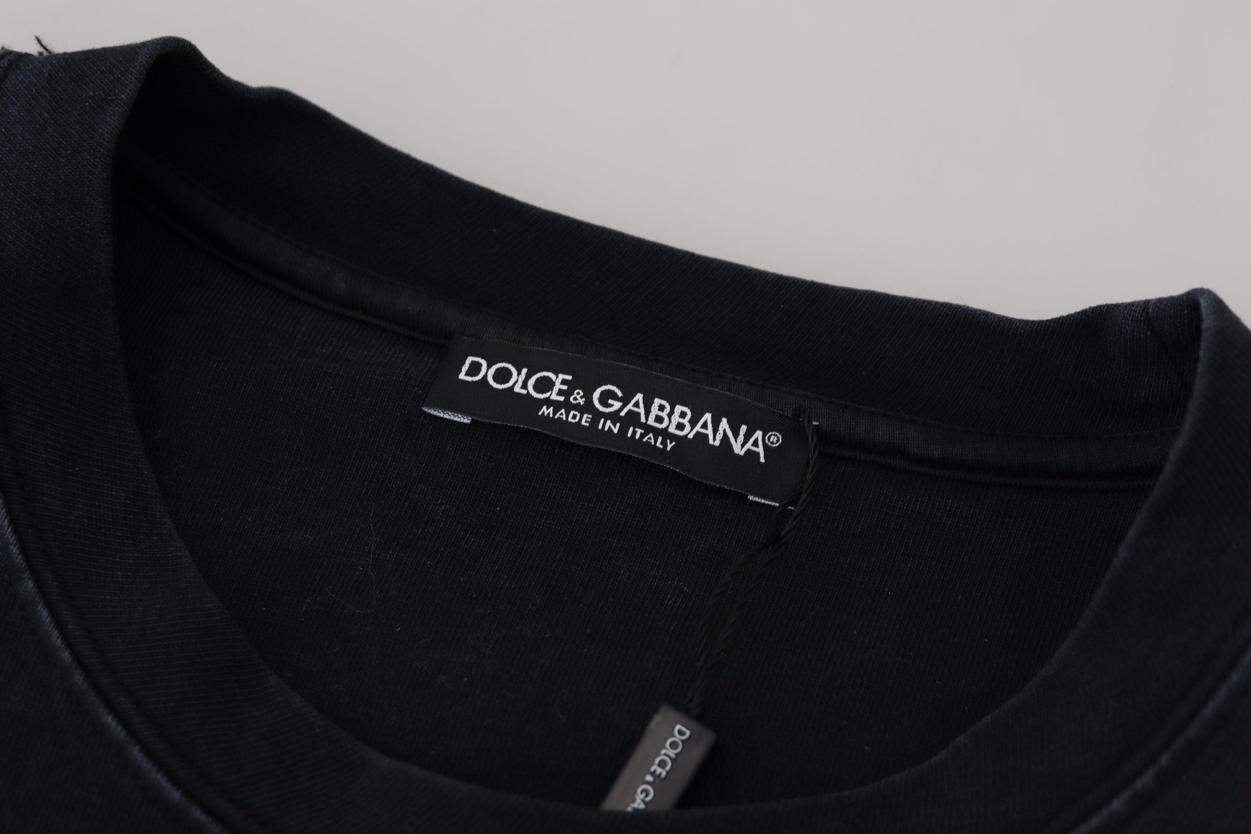 Zwart D&G Fashion T-shirt met ronde hals van katoen