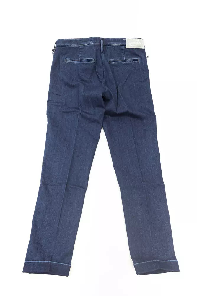 Blauwe katoenen damesjeans