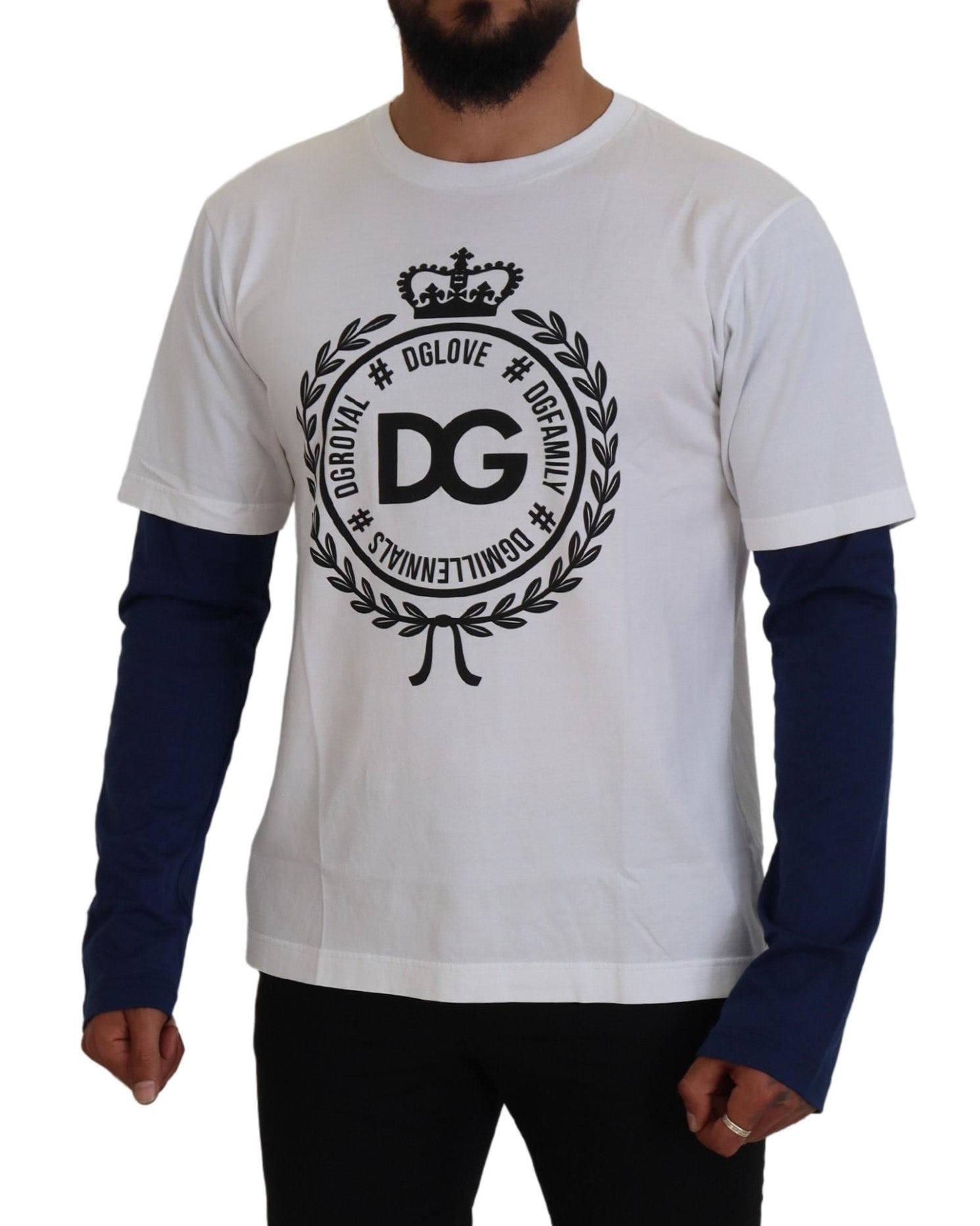 Witblauwe DG Crown Pullover Trui
