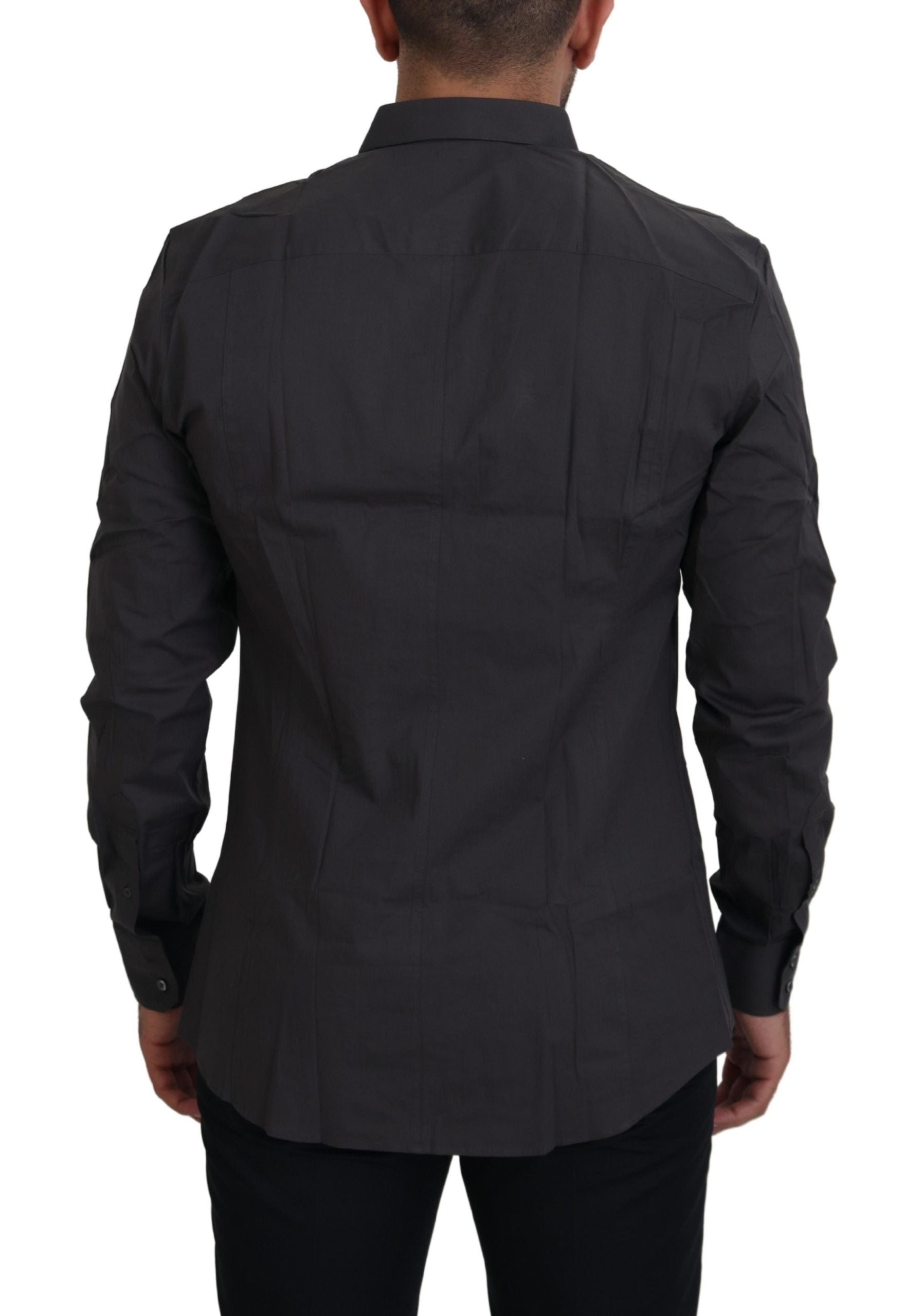 Grijs SICILIA Slim Fit Stretch Overhemd